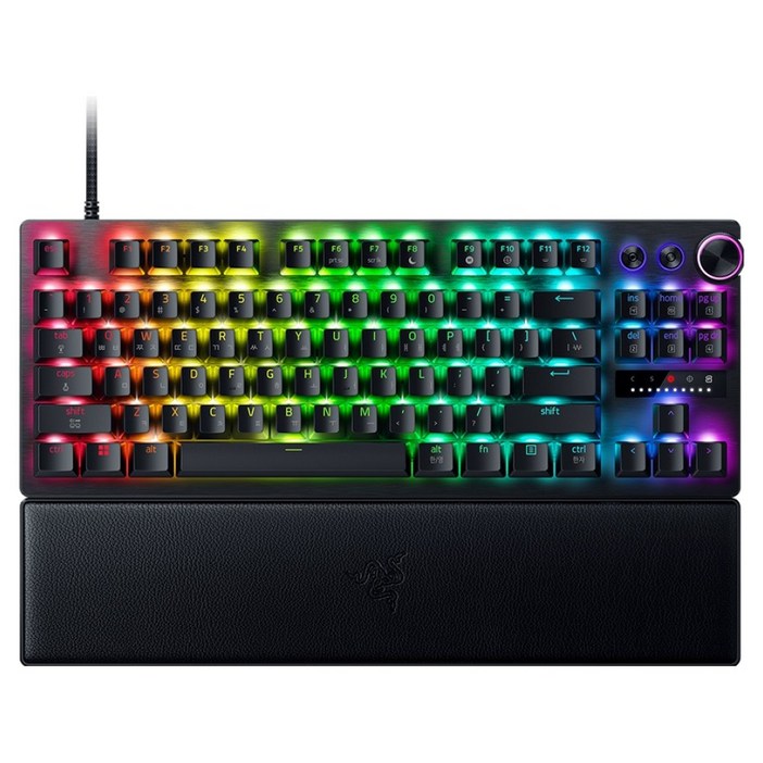 레이저 Huntsman V3 Pro TKL 8KHZ KR 텐키리스 키보드, Black, RZ030552, 제조사축