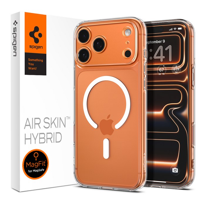 슈피겐 초슬림 투명 맥세이프 에어스킨하이브리드 맥핏 휴대폰 케이스 ACS06