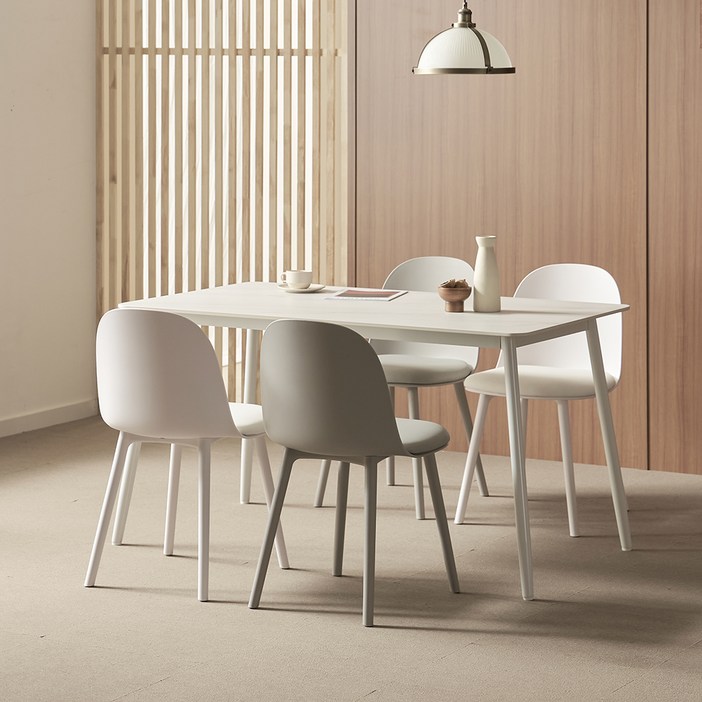 보니애가구 포지타노 포셀린 세라믹 식탁세트 1200 + 의자 세트 4인용 방문설치