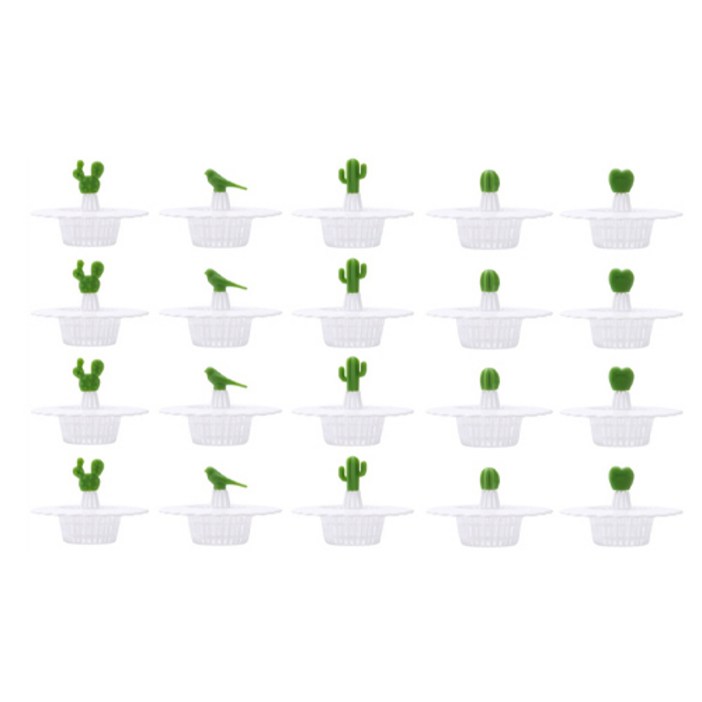 선인장 화장실 세면대막힘방지 욕조 거름망 5종 세트