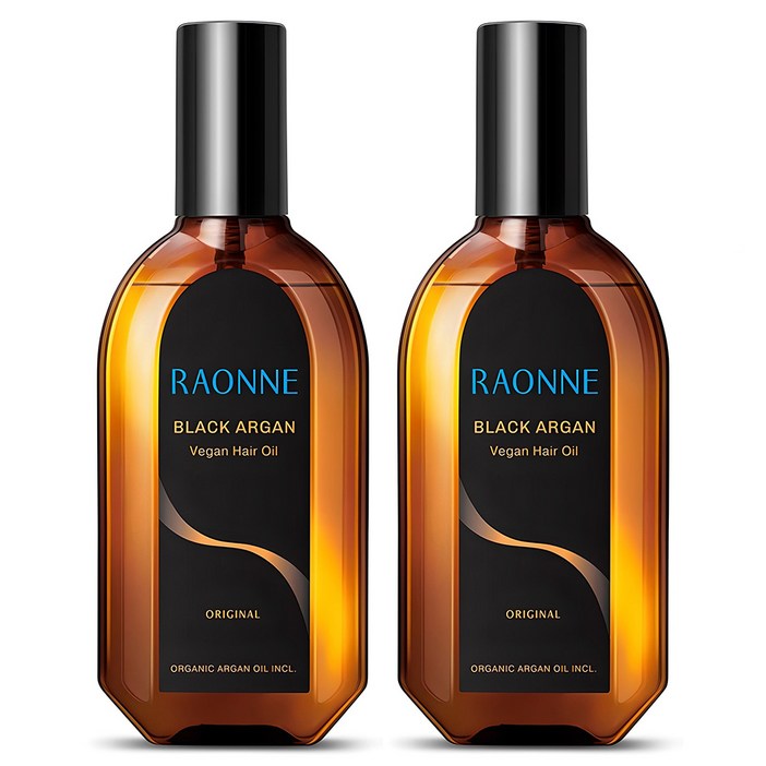 [비건뷰티] 라온느 블랙 아르간 헤어오일, 100ml, 2개