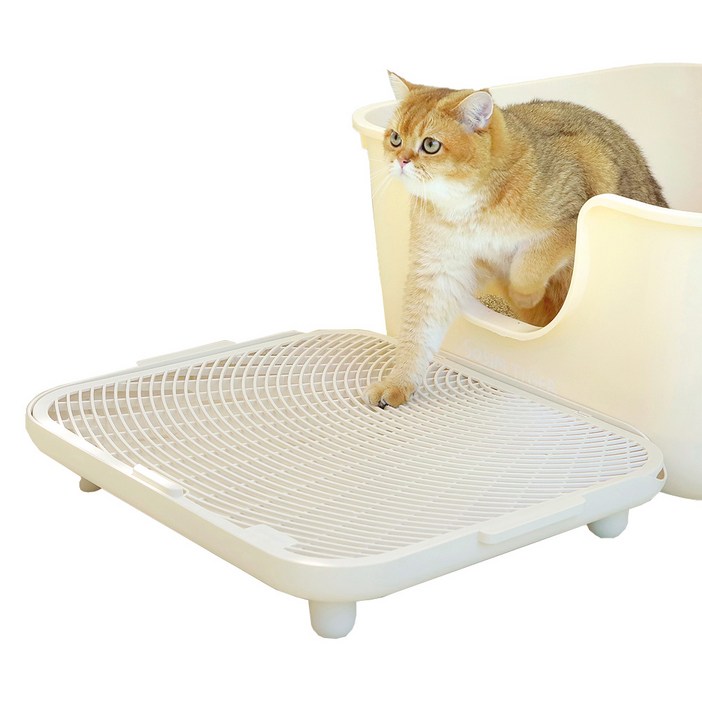 소심한호랑이 고양이 심쿵발판, 아이보리, 1개