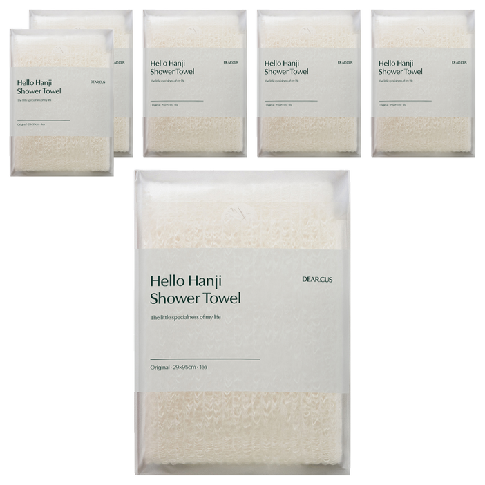 디어커스 안녕한지 샤워타월, 단일 색상, 1개입, 6개