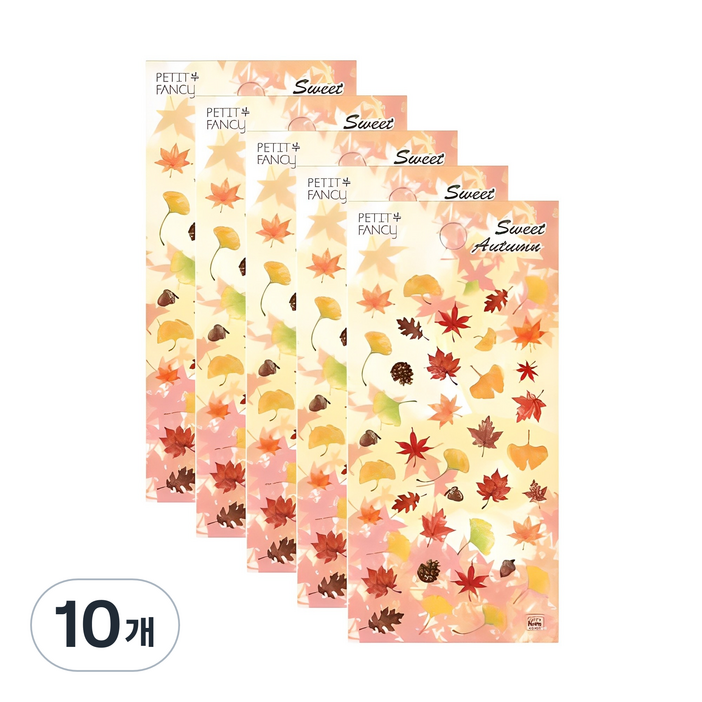 쁘띠팬시 시즌스티커 가을 스위트어텀 DA5413, 혼합색상, 10개
