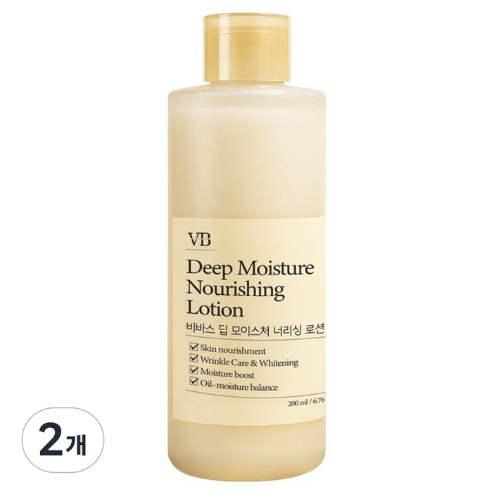 비바스 딥 모이스처 너리싱 로션, 200ml, 2개