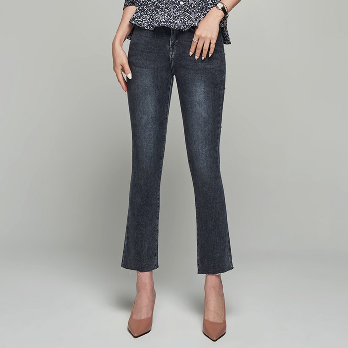 윈디윈디 여성용 드림 속밴딩 중청 세미 부츠컷 청바지 D07K6wj2982