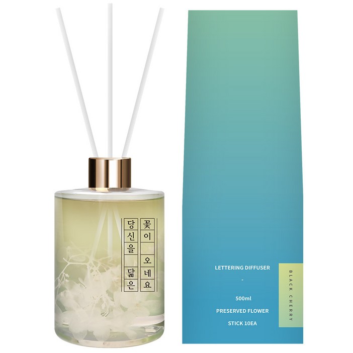 플렌느 레터링 디퓨저, 블랙체리, 500ml, 1개