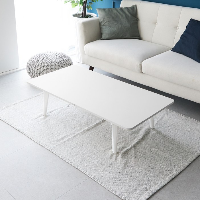 스토리퍼니쳐 국내생산 E0 LPM 6단높이조절 라운드 접이식 테이블, 퓨어화이트