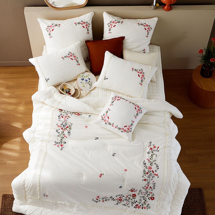 효재광목자수차렵침구세트와일드로즈