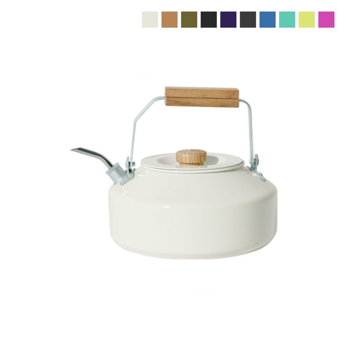 [이타카] 세라믹 케틀 플러스 1.1L - 캠핑 주전자, 크림 베이지, 1개