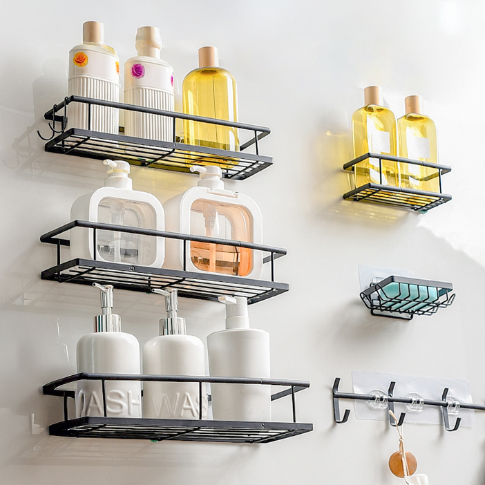 디프욕실용품 모던 무타공 다용도 욕실선반 6p 세트