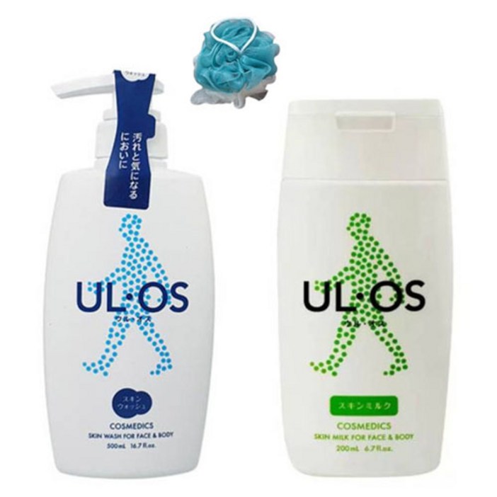 우르오스 스킨워시 바디워시 500ml 스킨밀크 중건성 200ml 샤워볼 등드름 총각 노인 홀애비냄새 올인원 우로스 남자로션