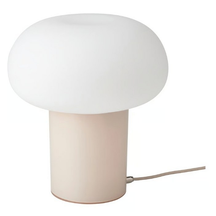 [이케아]DEJSA 데이사 탁상스탠드, 베이지/오팔 화이트 유리