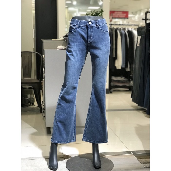 [잠뱅이] 여성 허리인밴드 스판 부츠컷핏 쿨맥스 청바지 AQ1DNE159