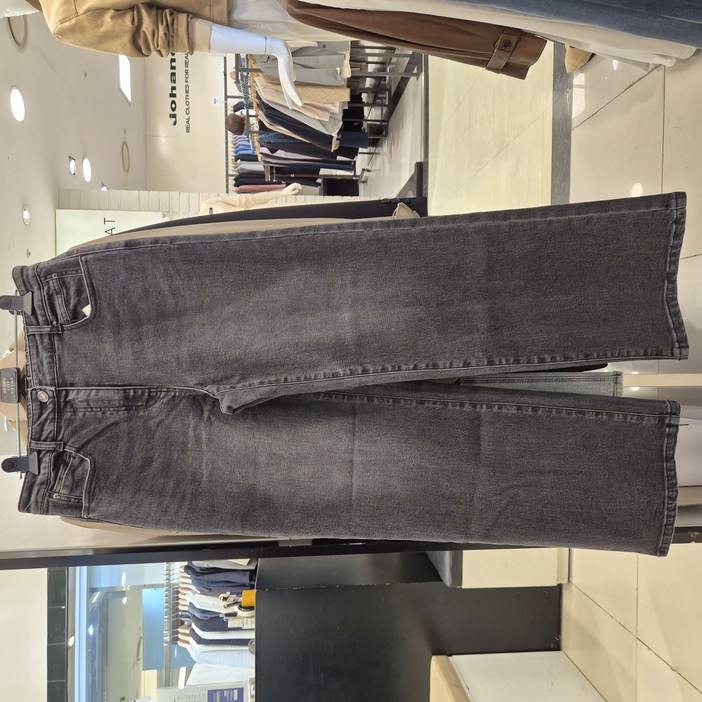 쉬즈미스  품절임박   25년 가을신상 초초대박 파격세일!!!!!!!지금 입으면 너무 예쁜**세미와이드 보이핏 사방스판 밴딩청바지