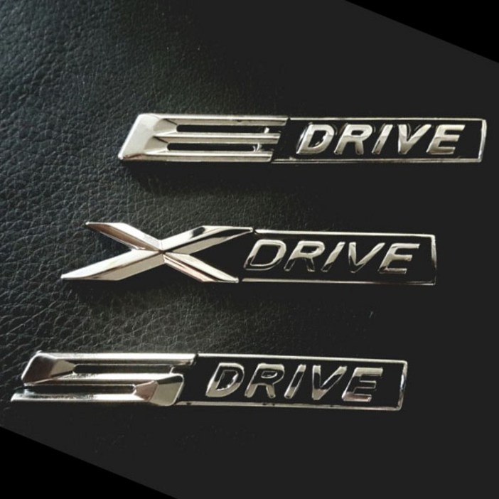 BMW S드라이브 E드라이브 X드라이브 엠블럼 자동차 금속 트렁크 악세사리, X드라이브 엠블럼, 2개