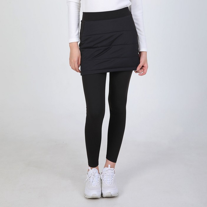 [투엘라] 여성 기모 밴딩 스판 패딩 치마 레깅스