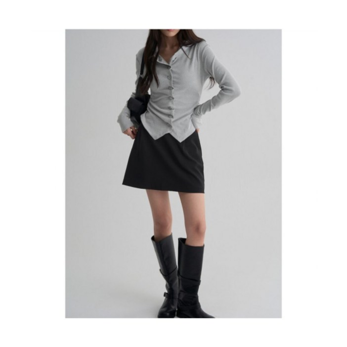 에잇세컨즈 8SECONDS 후드 셔링 카디건 그레이 1630517