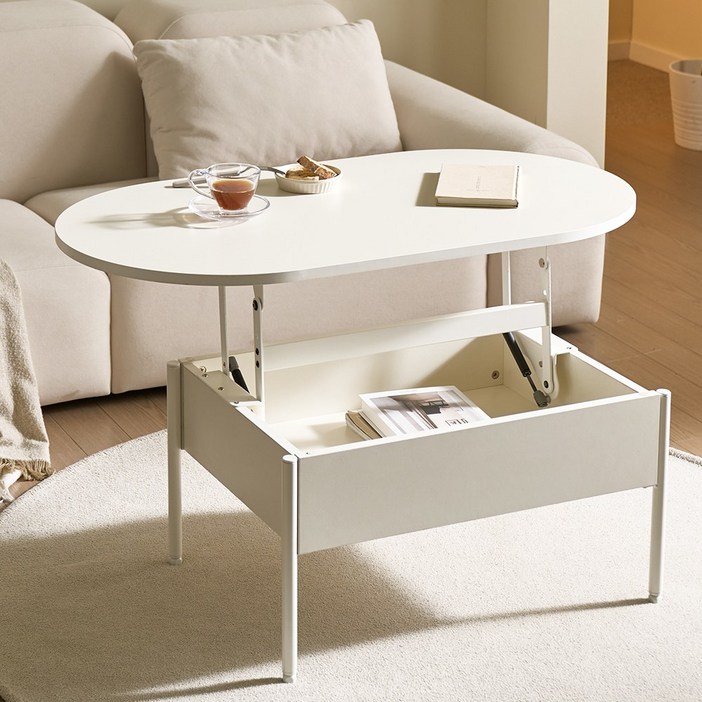 세이지홈 EO 안심자재 아이비 1200 리프트업 소파 거실 테이블 국내생산, 02.크림화이트1000