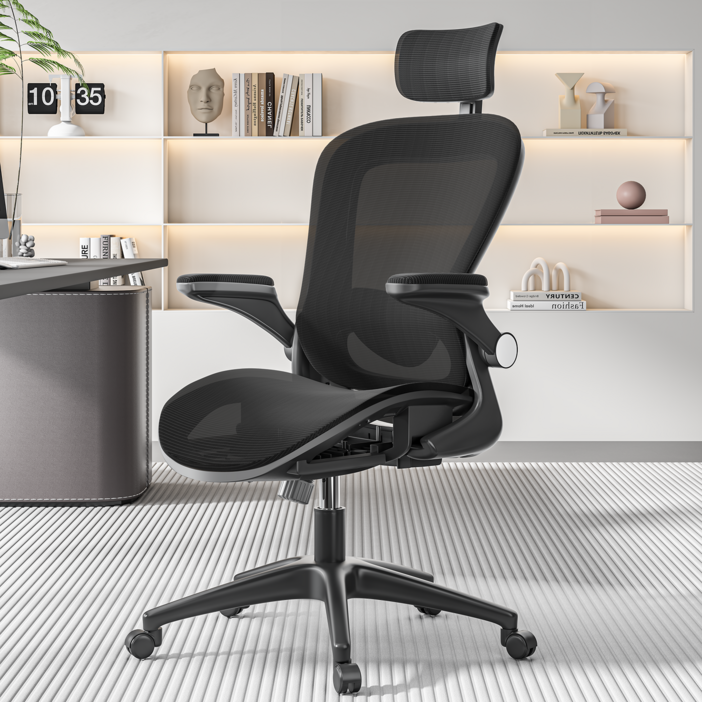 키루에 의자 컴퓨터의자 책상의자 사무용의자 학생 사무실의자 시디즈 공부의자 사무실 회의실 독서실 사무용 컴퓨터 의자 푹신한 메쉬 의자, 블랙