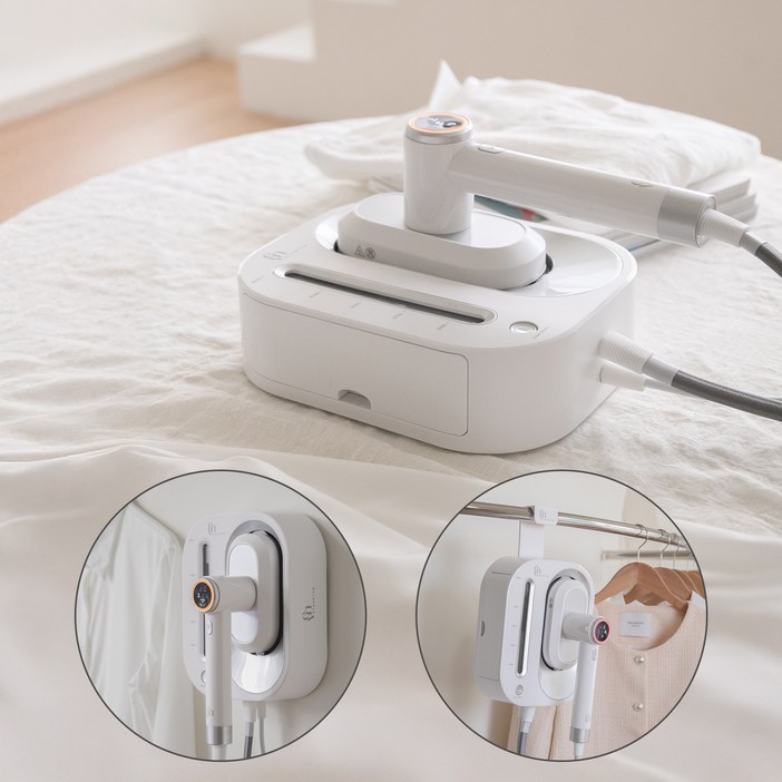 이븐 라이프 2IN1 파워 맥스 스팀다리미 스티밍 ELLIST01 화이트 실버 스탠드형 일반형 핸디형 건식다리미