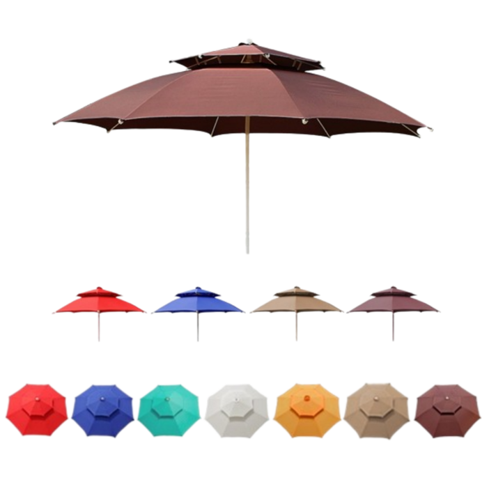 카나모 2층 팔각 파라솔 특대형 캠핑 낚시 비치 파라솔받침대 야외 테라스 휴대용