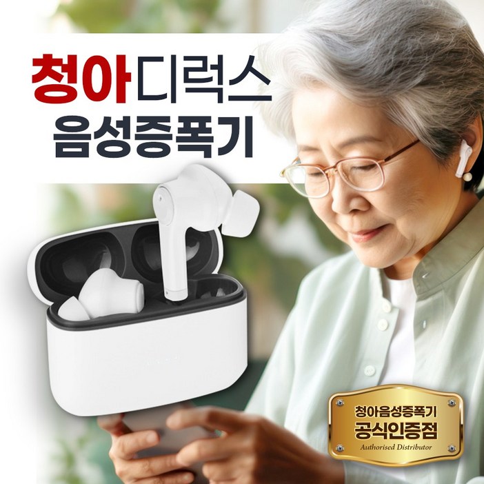 [이어폰타입] 음성증폭기 무선 충전식 소리증폭기 블루투스 이어폰 디럭스
