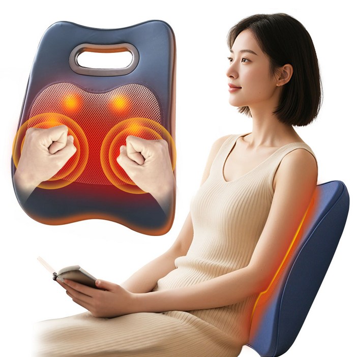 Garrl 주무름 두드림 등 허리 안마기 두드림 쿠션안마기 두드림 마사지기 온열 3단계 강도