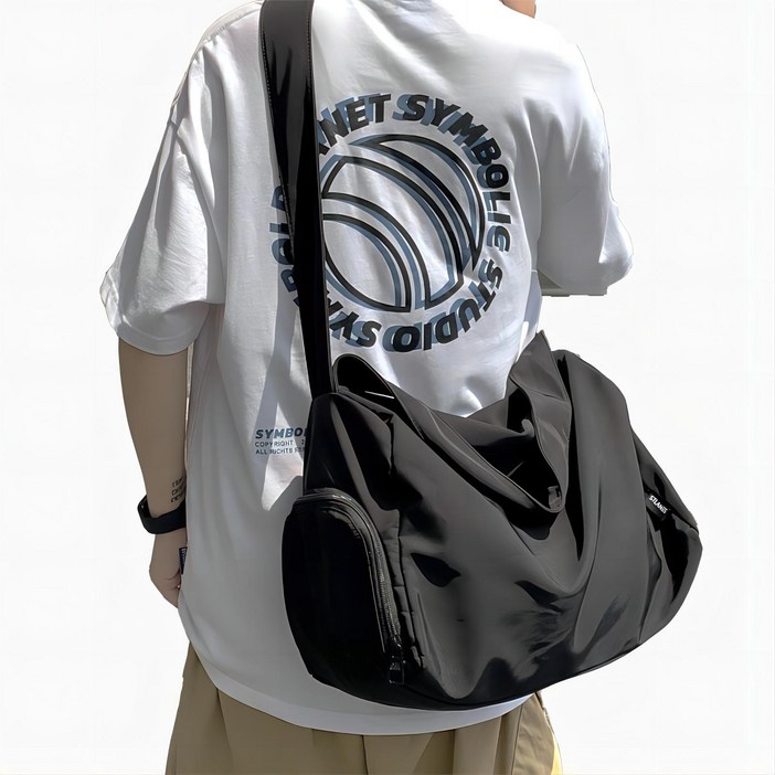 나일론 남성 방수 대용량 여행용 메신저백 크로스백 힙색 빅 사이즈 힙백 힙쌕  MY6126