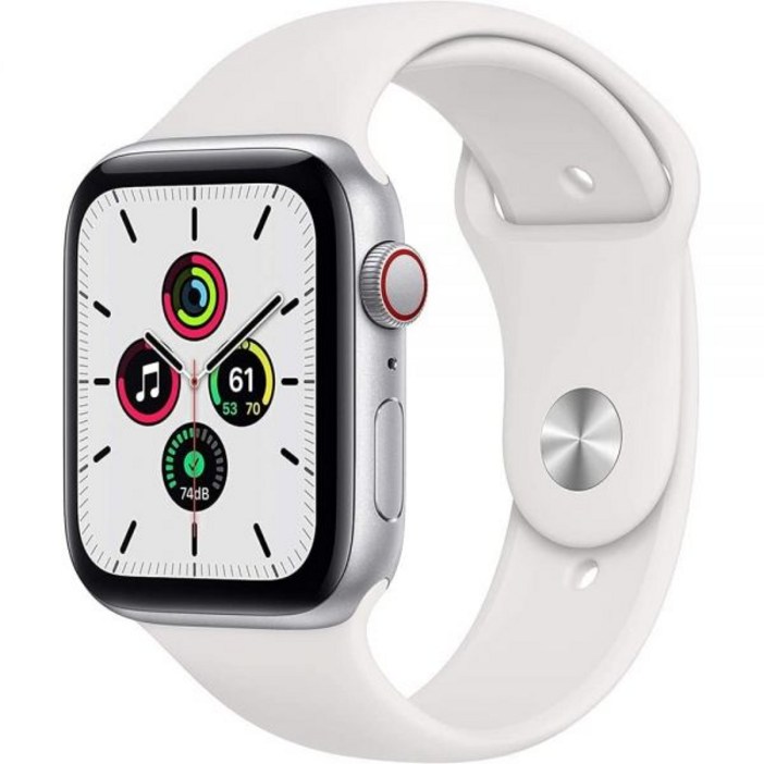 Apple Watch SEGPS 셀룰러 40mm  흰색 스포츠 밴드가 있는 실버 알루미늄 케이스갱신