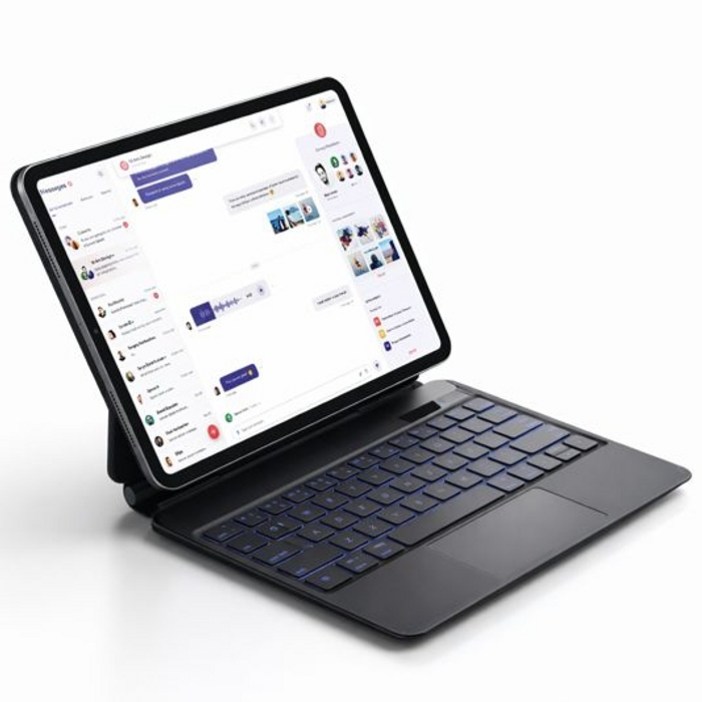 구조독 매직키보드 NEW A1933 아이패드 프로에어 11인치 전용 포고핀 연결 패스쓰루 충전 지원 아이패드키보드 케이스, 블랙, 1개, 에어 4 5세대 10.9