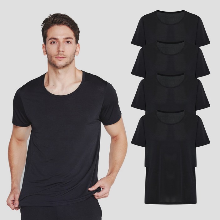 발렌티노크리스티 쿨냉감매쉬 기능성스판 반팔런닝 4종