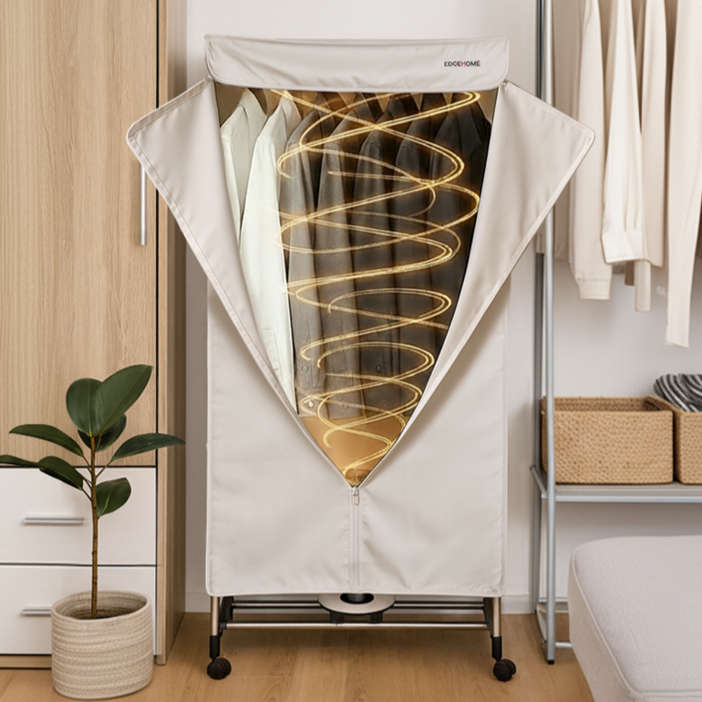 엣지홈 옷장형 건조기 겸 스타일러 세탁 빨래 소형 미니 의류 건조기 10kg