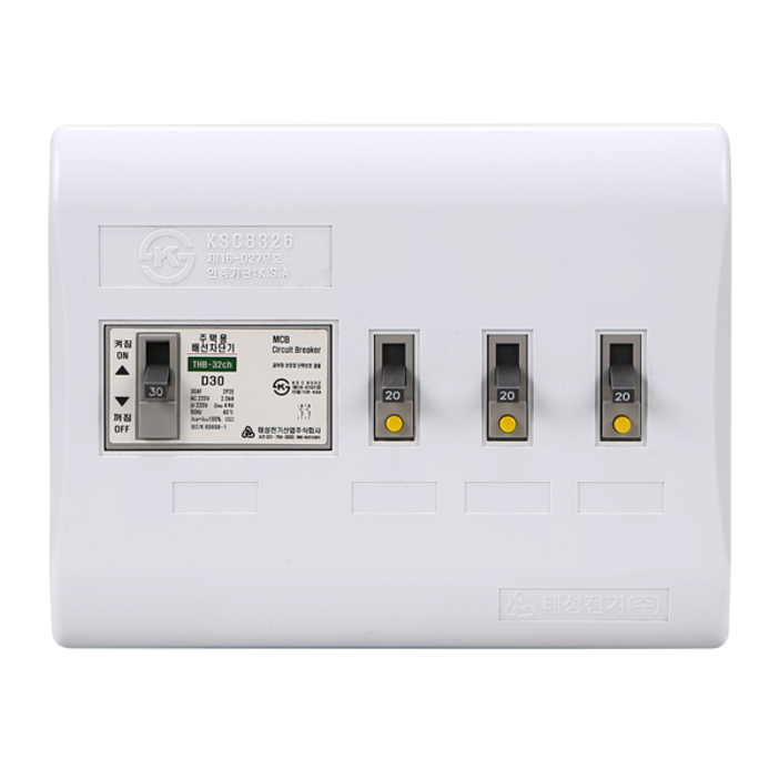 태성 국산 노출형분전함  30A 3회로 주택용 가정용 산업용 두꺼비집 배전반 배전함