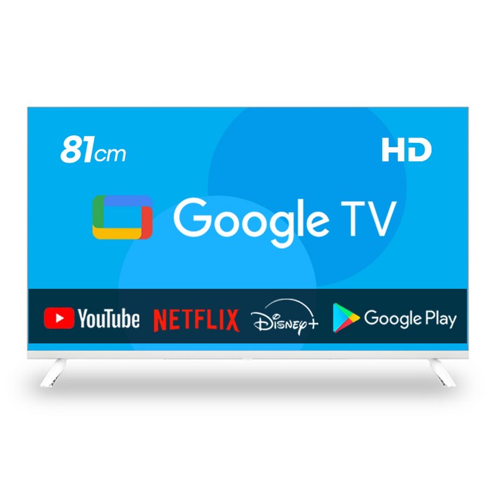 10 환급가전 이브이 32인치 81cm HD 스마트 구글TV 화이트 LG패널 에너지효율 1등급, 81cm32인치, EV320HWGLSM, 스탠드형, 고객직접설치