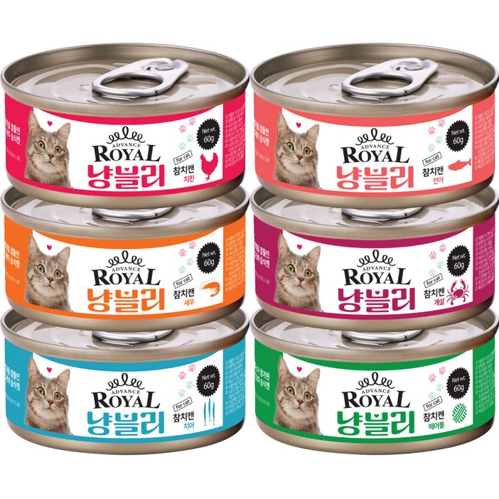 로얄 냥블리캔, 고양이캔, 24개, 60g, 콤보