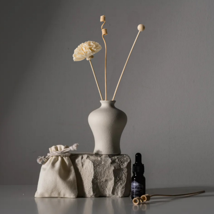 티슬 화병 샤쉐 스톤 디퓨저 선물세트 방향제 인테리어 아로마 오일 꽃병 실내 디퓨져