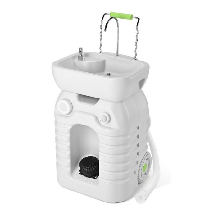 45리터 대용량 이동식 세면기 캠핑장 휴대용 야외 간이 싱크대, 그레이, 1개