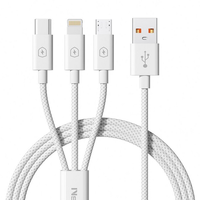 USB 3 in 1 패브릭 고속 충전 데이터 케이블 차량용케이블