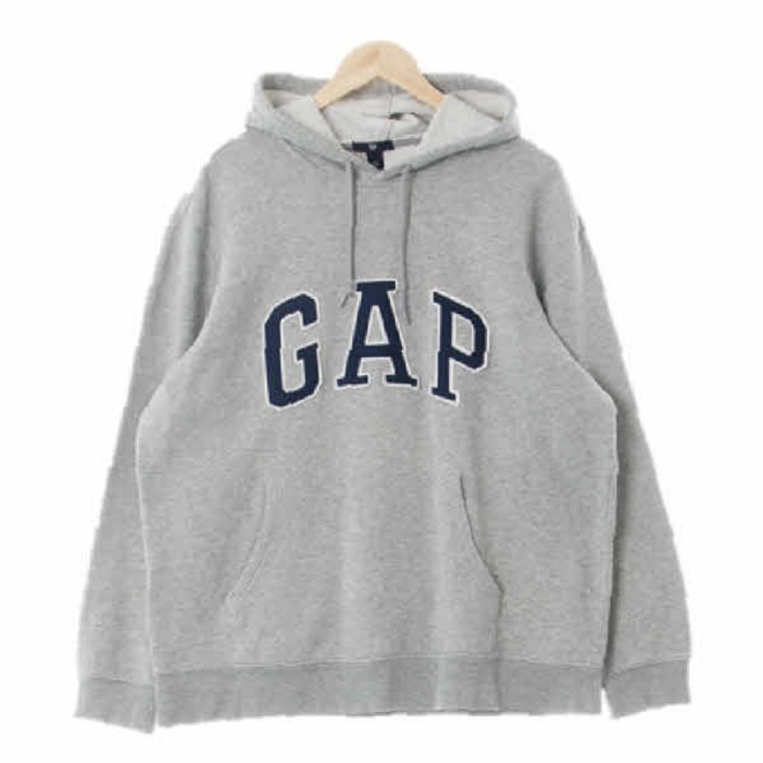 4644 gap 그레이 면혼방 빅패치후드티 L