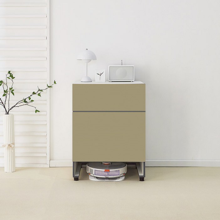 퍼스웰 로봇청소기 수납장 로보락 수납장.서랍형.일반(HA_109), 올리브