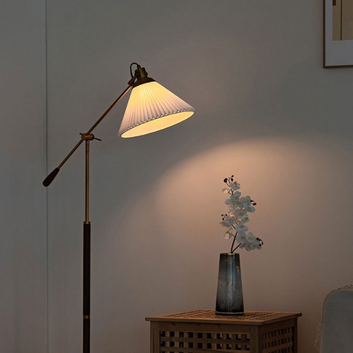 [아토조명] 빈티지우드 장스탠드 엔틱 무드등 쇼파조명