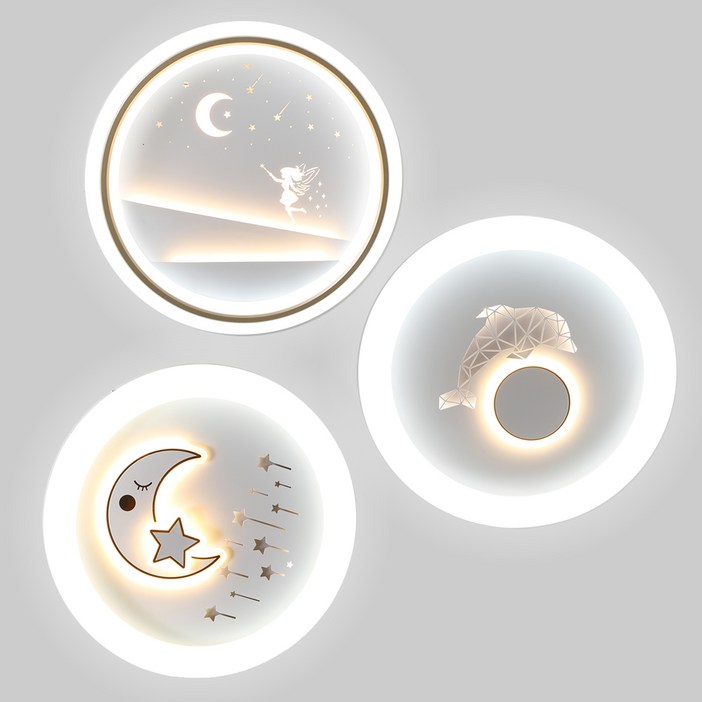 베베몽 키즈조명50W LED일체형 방등 아이방조명 까페 포인트