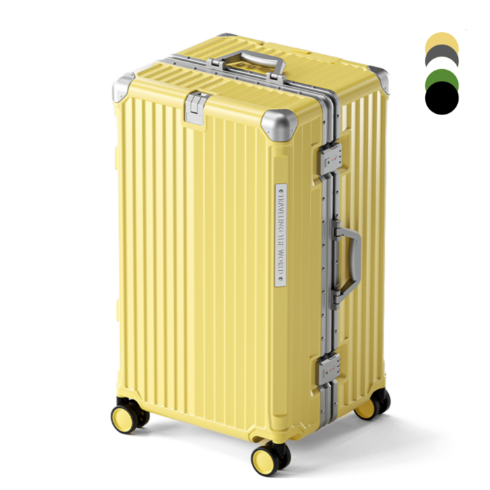 우위제 캐리어 대형 대용량 알루미늄 프레임 하드 여행용 튼튼한 캐리어 TSA락