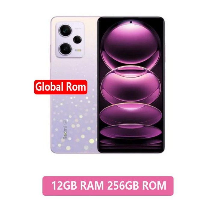 글로벌 롬 샤오미 레드미 노트 12 프로 5G 스마트폰, 5000mAh 배터리, MTK 디멘시티 1080 옥타코어, 67W 고