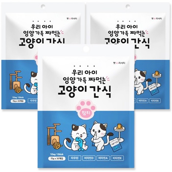 퐁츄르 짜먹는 고양이 간식, 참치, 90개