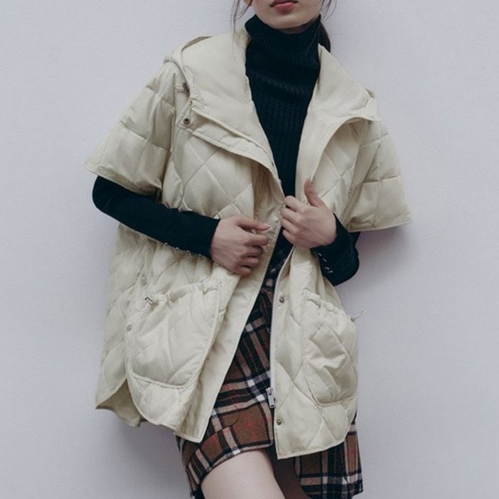 더엣지 정상가 198,000원 구스 케이프 베스트 다운 WXDV6G01 2553239