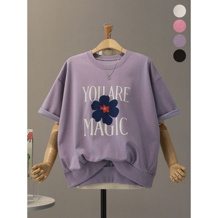 모노시크 하프클럽브리트 플라워 프린팅 반팔 맨투맨MNTG211 219090