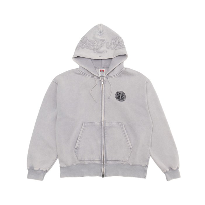 [벤데이비스] 헤드 레터링 후드집업 그레이