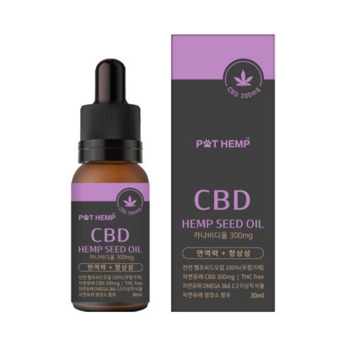 펫햄프 반려동물 CBD 햄프씨드오일 영양제, 종합영양제, 30ml, 1개